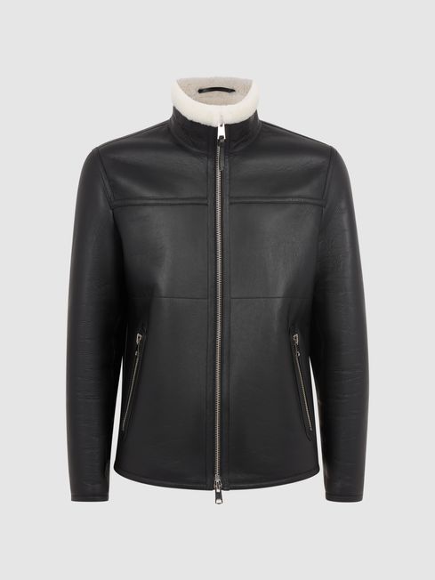 Motorcycle jackets shearling discount