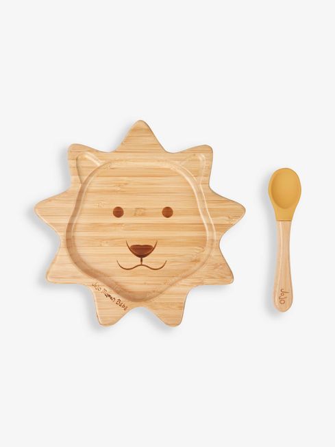 Bubbaboo Lion Bamboo Suction Bowl & Spoon Set
