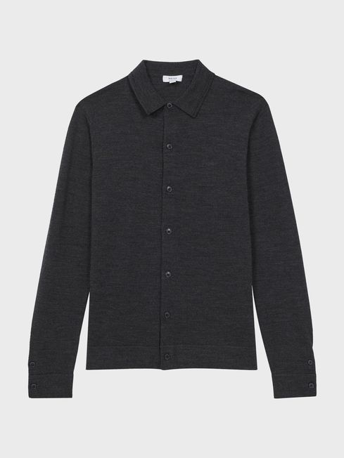 Reiss Forbes Merino Wool Button-Through Cardigan | REISS USA