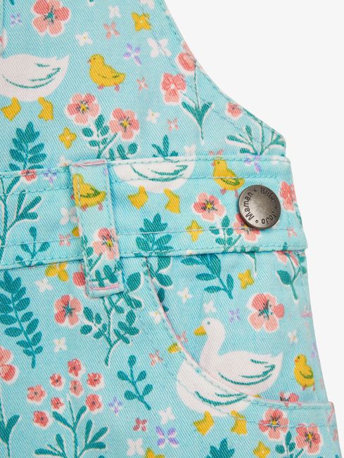 Buy Duck Egg Girls Duck Floral Print Dungaree Dress from the JoJo Maman Bebe UK online shop