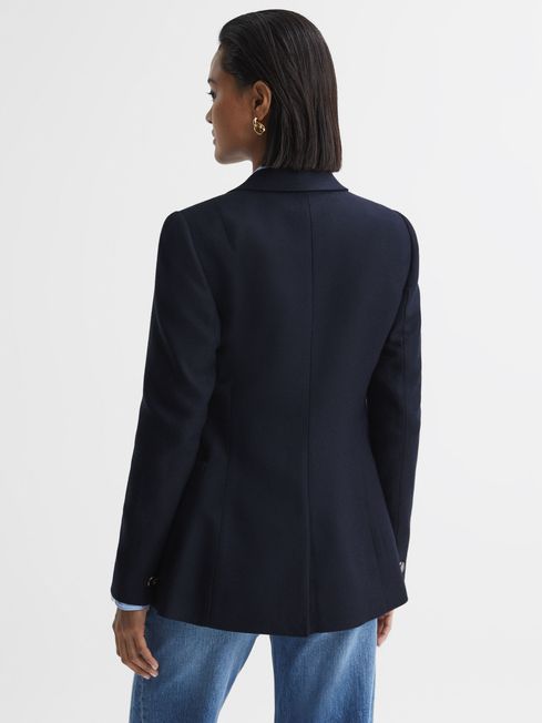 Reiss Larsson Double Breasted Twill Blazer | REISS USA