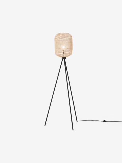 Rattan tripod floor lamp discount