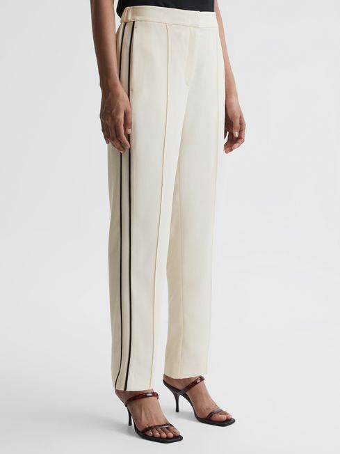 Reiss Theo Taper Tapered Fit Side Stripe Trousers | REISS USA