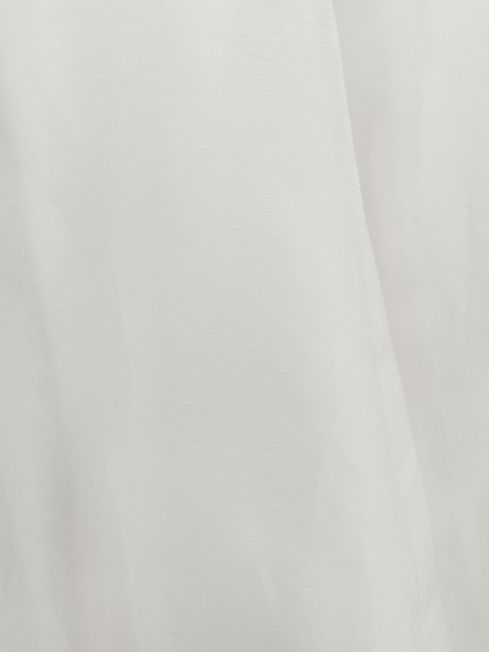 Atelier Juliet Linen Silk Contrast Button Through Shirt | REISS USA