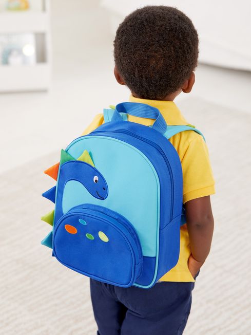 JoJo Maman Bébé Blue Dinosaur Character Backpack