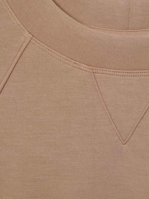 Reiss Camel Joanna Modal Blend Co-Ord Sweatshirt