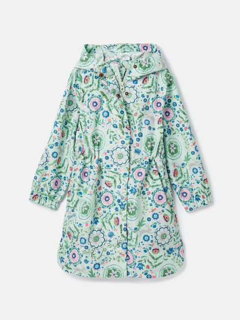 Joules Rainford Green Waterproof Packable Raincoat
