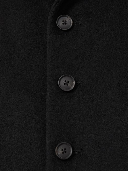 Reiss Black Gable 13-14 yrs Single Breasted Overcoat