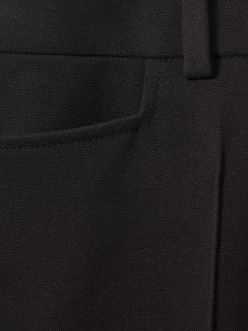 Reiss Black Gabi Flared Suit Trousers
