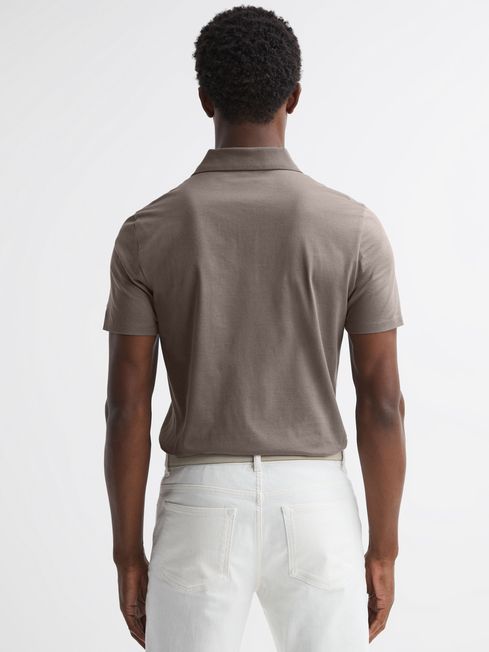 Reiss Dove Grey Austin Short Sleeve Polo T-Shirt