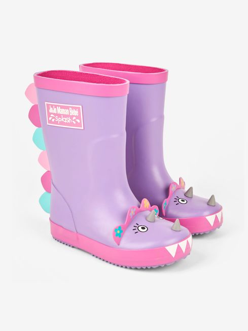 JoJo Maman Bébé Lilac Dinosaur Wellies