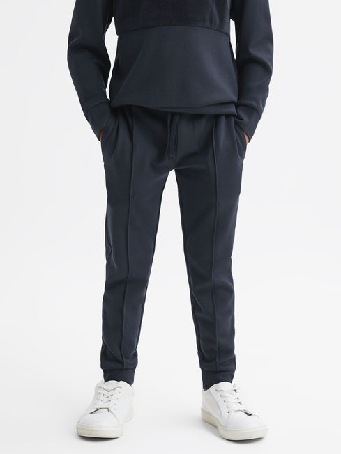 Reiss Navy Croxley Senior Relaxed Drawstring Joggers