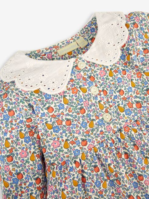 Buy JoJo Maman Bébé Girls' Orchard Ditsy Dress With Broderie Collar ...