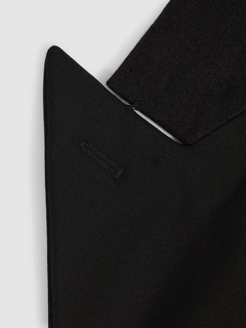 Atelier Wool Blend Slim Fit Single Breasted Tuxedo Jacket