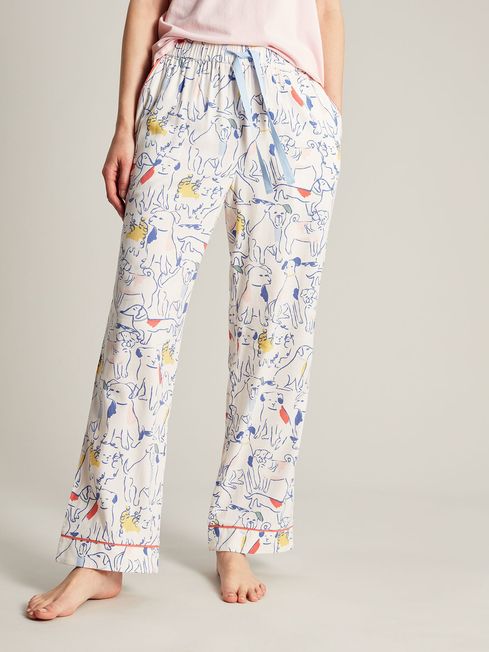 Buy Joules Luna Light White Pyjama Bottoms from the Joules online shop