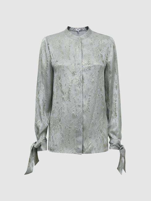 Silk Blouse with Removable Tie