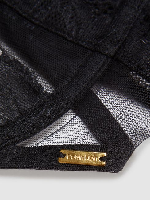 Calvin Klein Black Underwear Mesh Lace Balconette Bra