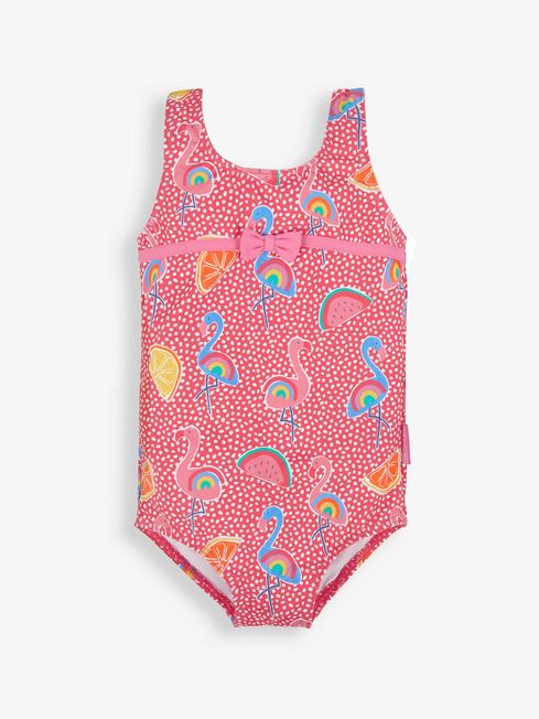 JoJo Maman Bébé Pink Flamingo No Nappy Swimsuit