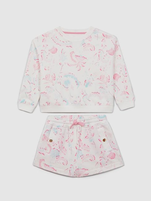 4 9 yrs Crew Neck Jumper and Shorts Set in Pink REISS Germany