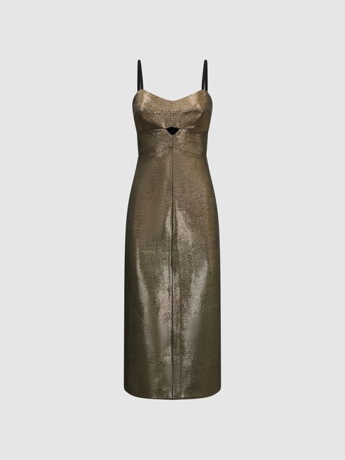 Gold deals reiss dress