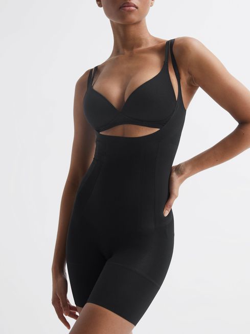 Womens SPANX black OnCore Open-Bust Bodysuit