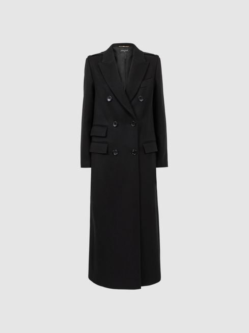Atelier Wool-Cashmere Blend Double Breasted Long Coat