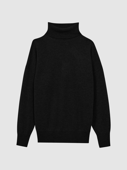 Black cashmere polo neck 2025