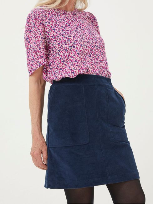 Blue Eliza Cord Skirt FatFace USA