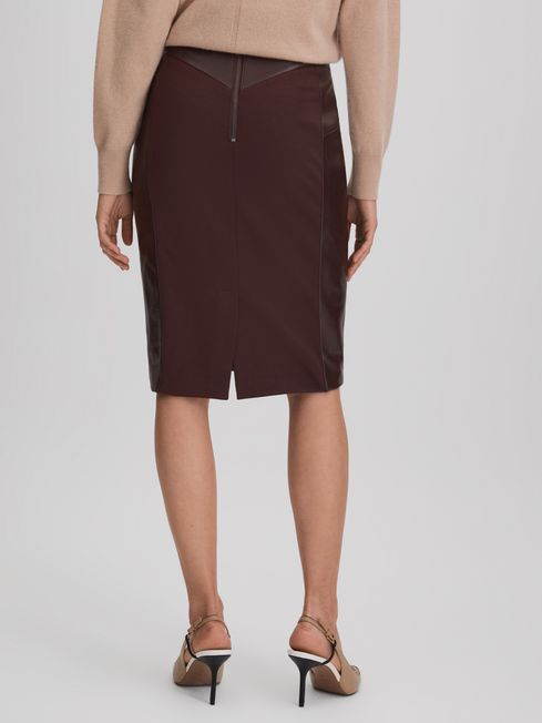 Leather pencil skirt top reiss