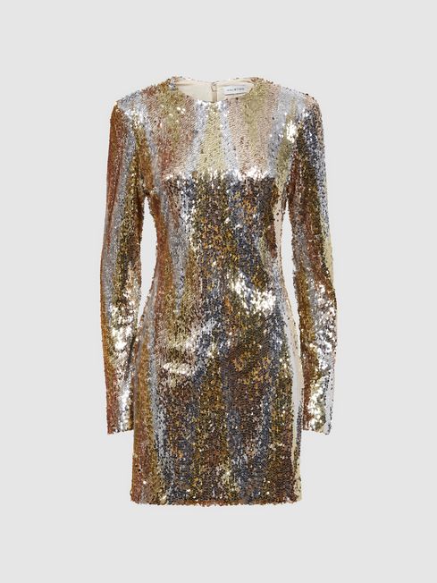 Gold dress reiss discount