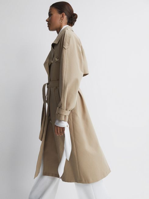 Mid thigh trench coat 2025