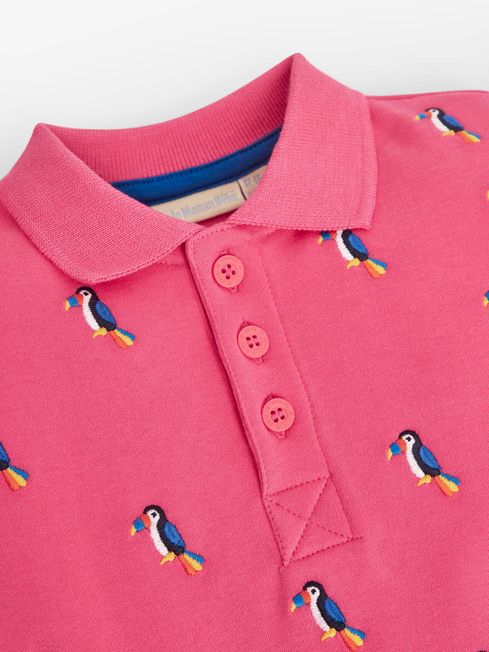 Pink polo shirt top for toddler boy
