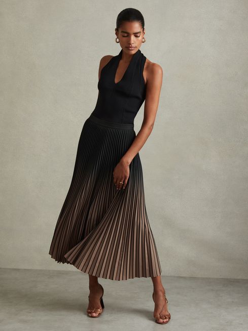 Pleated maxi skirt canada cheap