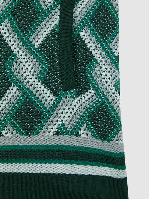 Reiss Green Multi Jack Teen Knitted Elasticated Waistband Shorts