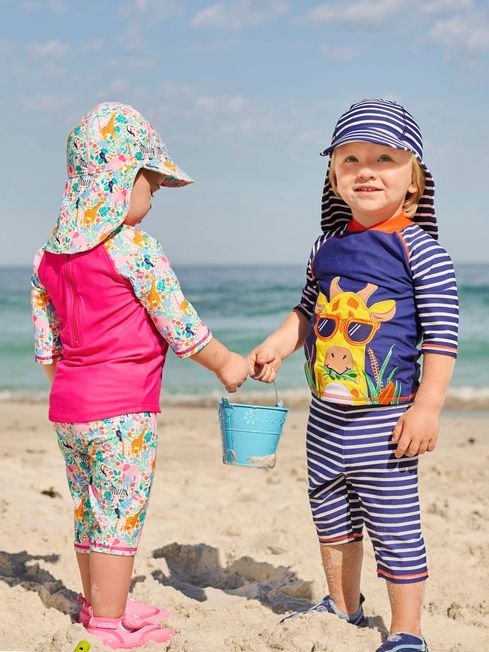 JoJo Maman Bébé Safari Kids' 2-Piece Sun Protection Suit