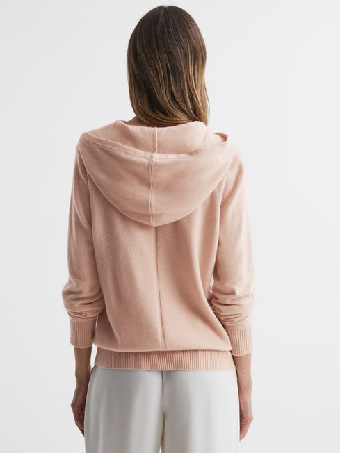 Reiss Neutral Agnes Wool Blend Hoodie