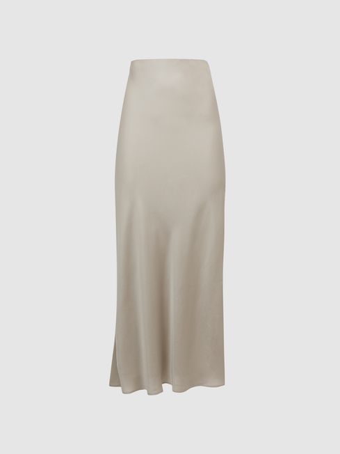 Satin midi top skirt reiss