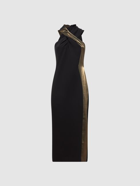 Reiss sale gold dress