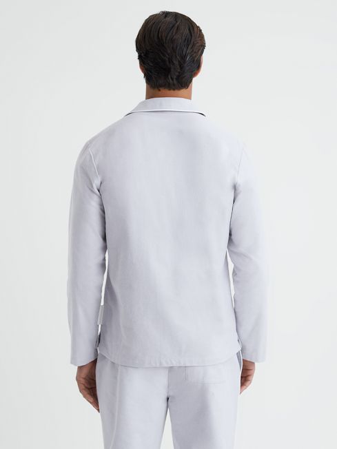 Reiss Keddington Cotton Button Through Pyjama Shirt REISS Rest of Europe