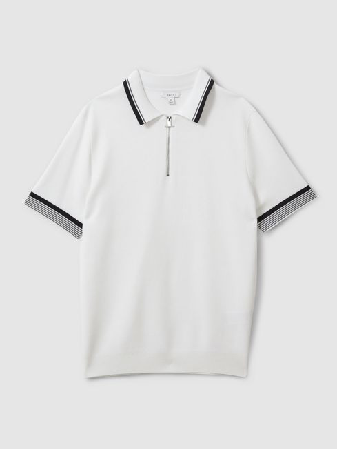 Reiss Chelsea Half Zip Polo Shirt REISS Rest of Europe