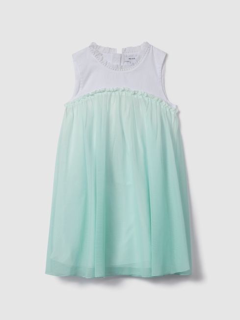 Reiss Blue Coco Teen Ombre Tulle Dress