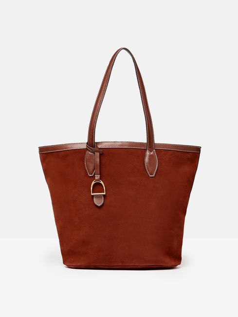Suede shopper top tote bag