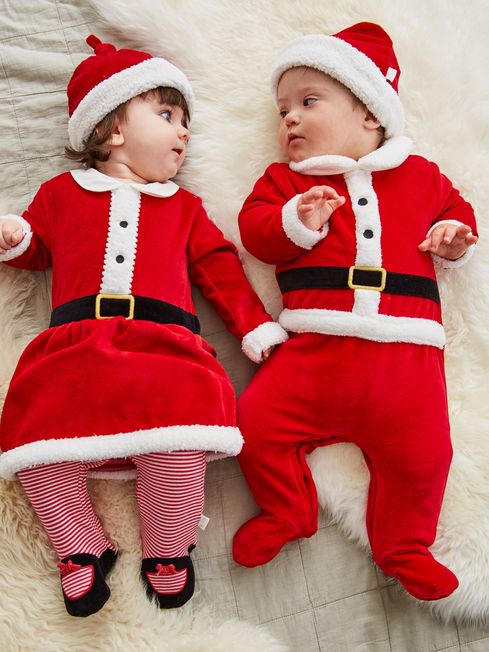 JoJo Maman Bébé Red 2-Piece Mrs Christmas Outfit Set