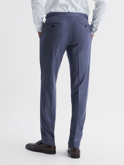 Reiss Airforce Blue Marquee Slim Fit Wool Blend Mixer Trousers