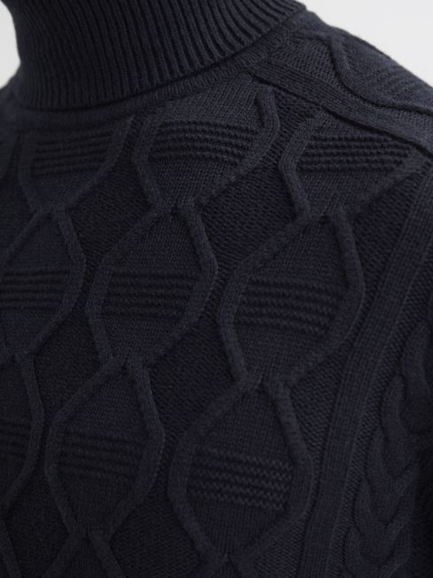 Reiss Alston Cable Knitted Roll Neck Jumper | REISS USA