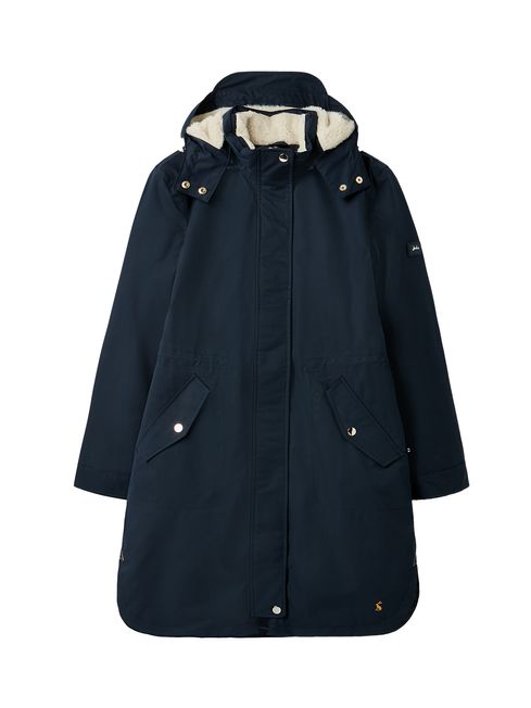 Joules loxley longline jacket navy 2025