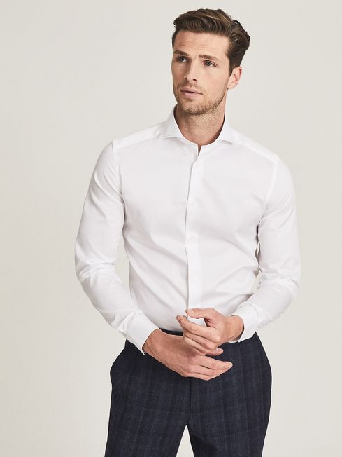 Reiss Storm Cotton Twill Slim Fit Shirt - REISS