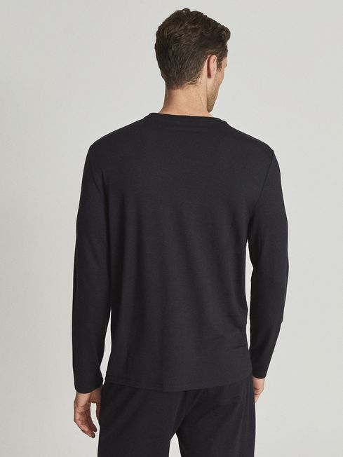 Reiss Charcoal Armstrong Crew Neck Jersey Top