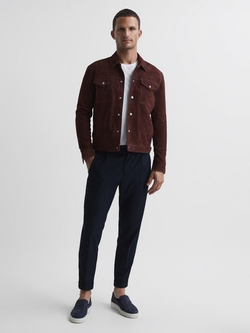 Reiss Brighton Relaxed Drawstring Trousers with Turn-Ups | REISS Australia
