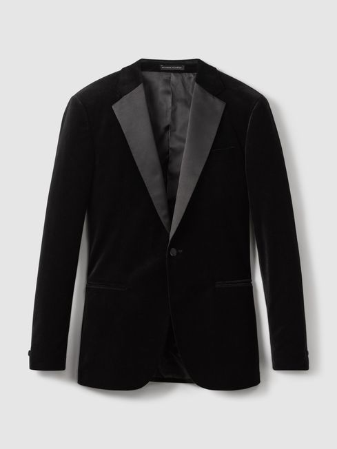 Reiss Ace Modern Fit Velvet Single Breasted Tuxedo Jacket - REISS